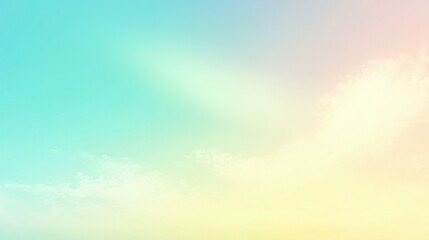 Fototapeta premium A bright gradient background with a transition from sky blue to soft green, creating a light and airy effect.