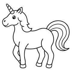 Unicorn with a rainbow-colored horn,