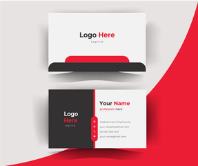 Business card Modern, Creative business card, name card, visiting cards, visit card, corporate red business cards.