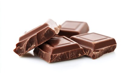 Chocolate piece on white