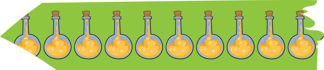 Poison bottle washi tape on transparent background.
