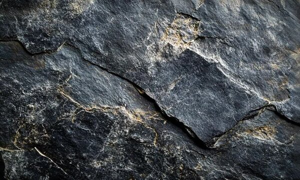 Close-up Texture of a Dark Rock Surface