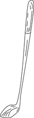 Hand drawn golf club illustration on transparent background.
