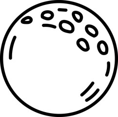 Hand drawn golf ball illustration on transparent background.
