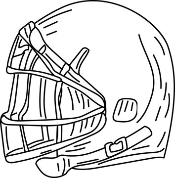 recommend clip art: Hand drawn baseball helmet illustration on transparent background.
                    