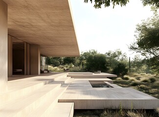 Modern Minimalist Home with Pool and Patio