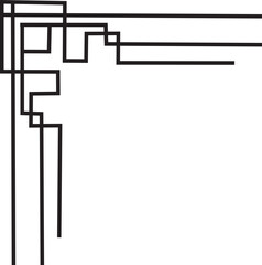 Asian knot frame illustration on transparent background.
