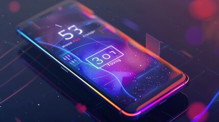 Smartphone with Futuristic UI