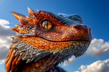 Fototapeta premium Dragon offspring, young and fierce, future rulers of the skies, learning the ways of their ancestors