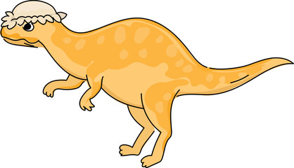 Cartoon metriacanthosaurus illustration on transparent background.
