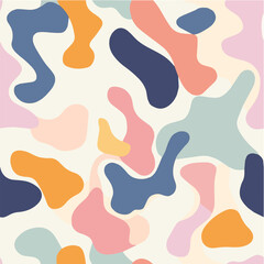 Vector seamless pattern of abstract organic shapes