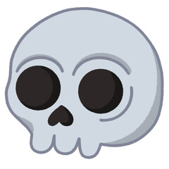 Head skull Halloween festival icons set