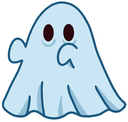 Ghost Halloween festival icons set