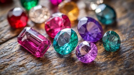 Colorful Gemstones Display