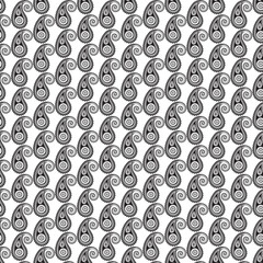 Black and white paisley pattern design