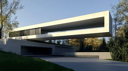 Obraz premium Modern Minimalist Architecture House Design