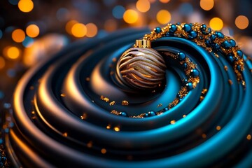 Abstract Christmas, swirling colors, festive energy captures the vibrant spirit of the holiday season in a modern style