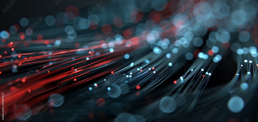 Aufkleber abstract representation of light trails, showcasing vibrant colors and a sense of motion in a digita