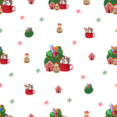 Gift seamless pattern background.
