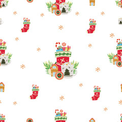 Present seamless pattern background.
