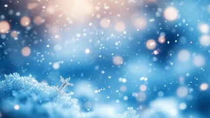 Fototapeta premium Winter Snowflakes Falling Generative AI