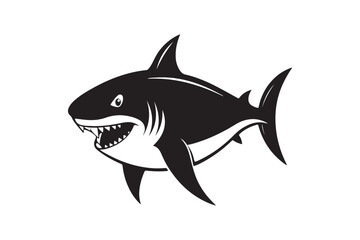 Shark silhouette vector illustration, Shark silhouette vector, shark silhouette printable