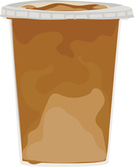 Cartoon mocha illustration on transparent background.
