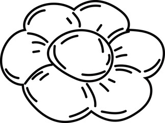 Hand drawn bread illustration on transparent background.
