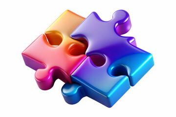 Obraz premium Dynamic Glowing Abstract Puzzle Pieces Complete Picture Concept for Problem Solving and Operational Management in Vibrant Colors - Photo Stock