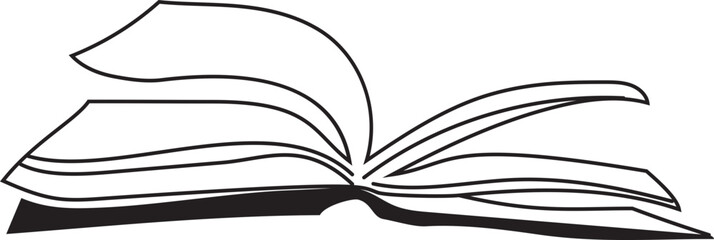 Hand drawn magic book illustration on transparent background.
