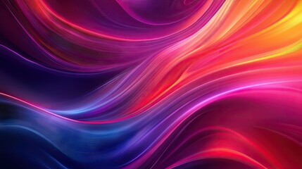 Obraz premium Abstract modern wave background with vibrant gradients and sleek, flowing curves, creating a visually appealing and dynamic design for media use.