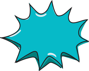 Obraz premium Cartoon bubble speech illustration on transparent background. 