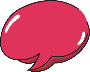 Bubble speech instrument illustration on transparent background.
