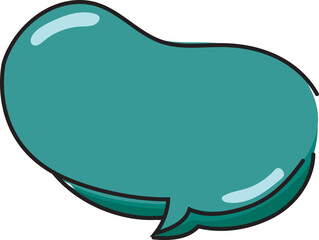 Commic speech bubble illustration on transparent background.
