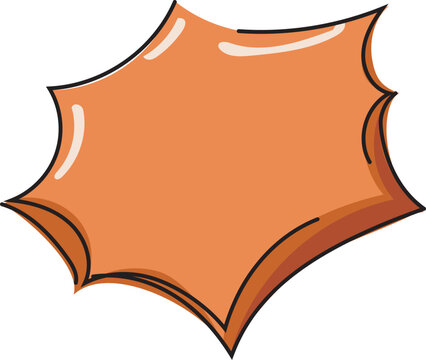 Commic speech bubble illustration on transparent background.
