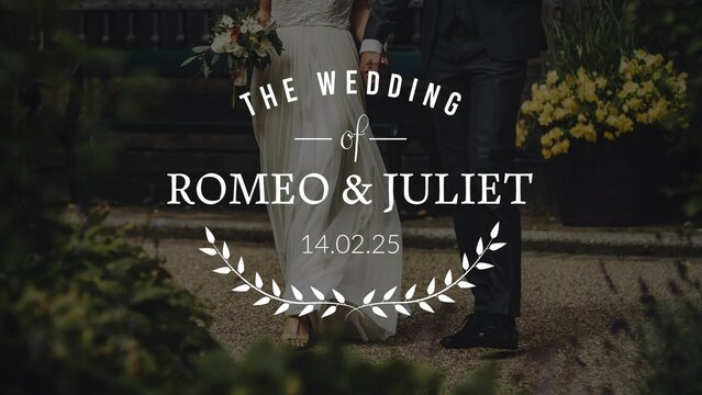 Beautiful Wedding Husband & Wife with Date Title Intro