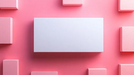 Fototapeta premium Geometric minimalist arrangement of boxes