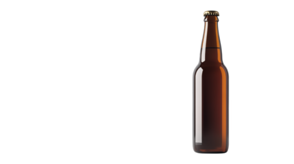 Glass Bottle of Beer with Glitch Effect Background