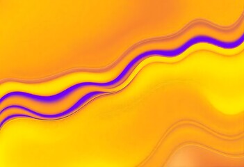 Abstract blue and yellow wavy shapes on a bright yellow background
