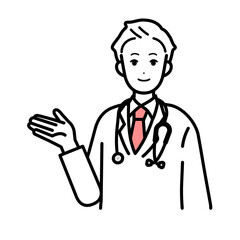 医師　患者に説明するイラスト