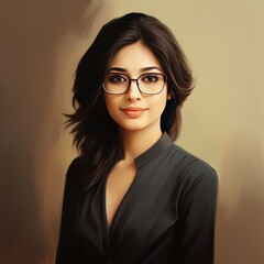 Fototapeta premium young businesswoman or Hr executive standing confidently