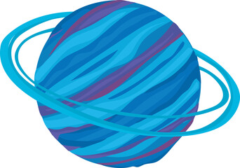 Cartoon saturn illustration on transparent background.  © OneyWhyStudio
