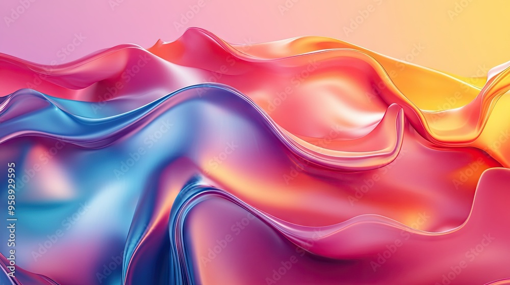 Poster colorful, moving abstract background with a dynamic effect, showcasing fluid patterns and gradients 
