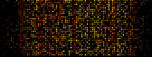 Obraz premium Vibrant Pixelated Design: Red, Orange, and Yellow on Dark Background