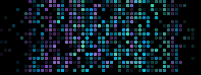 Obraz premium Pixelated Design: Purple and Light Blue on Dark Background