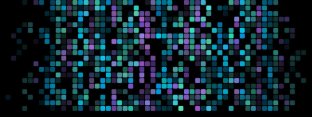 Pixelated Design: Purple and Light Blue on Dark Background