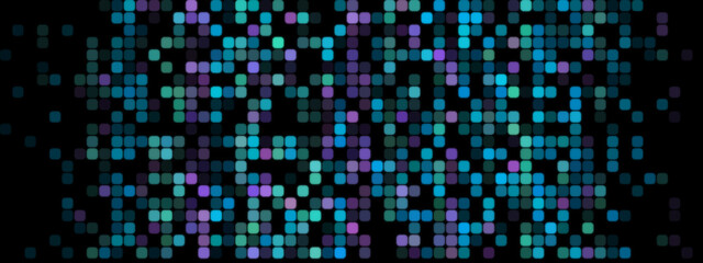 Pixelated Design: Purple and Light Blue on Dark Background