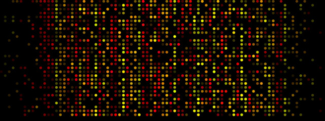 Vibrant Pixelated Design: Red, Orange, and Yellow on Dark Background