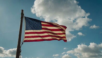 A banner of freedom, waving proudly in the wind.