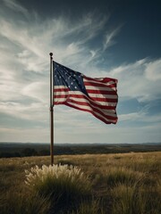 A breeze-caressed flag that embodies the spirit of a nation.